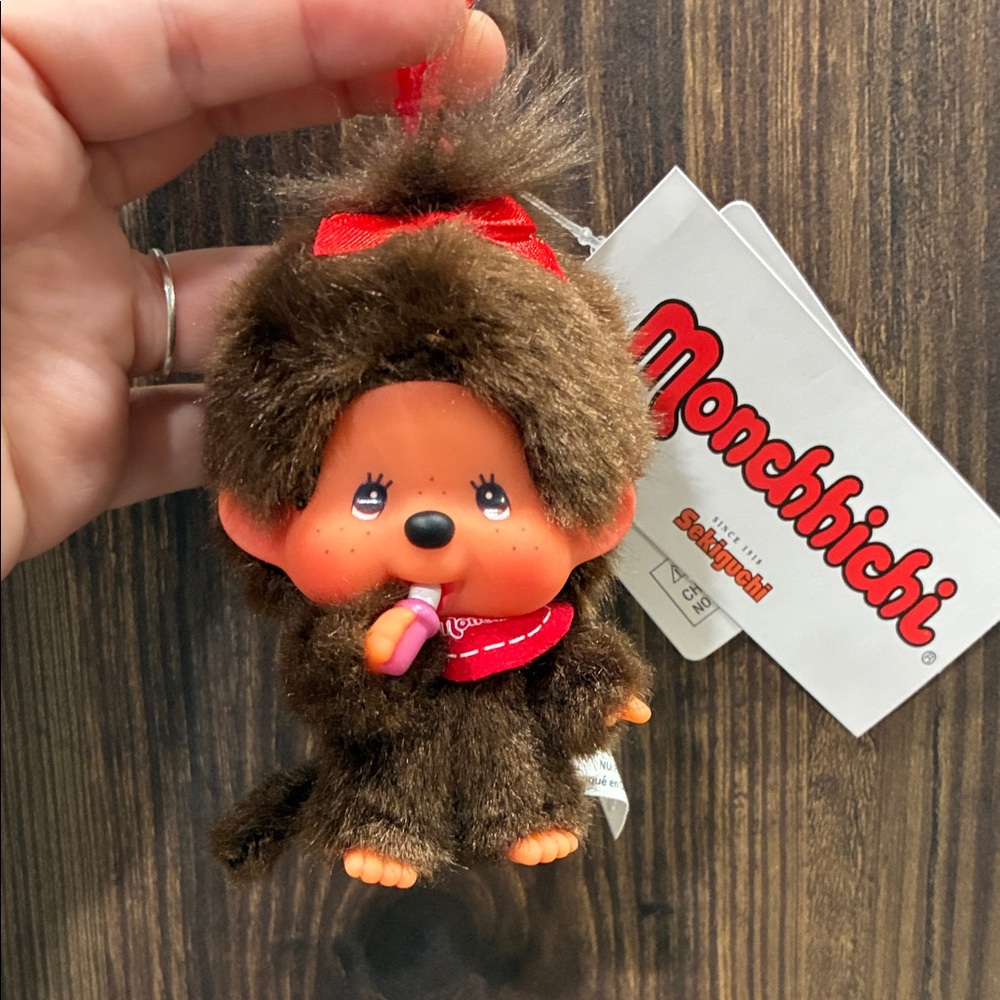 Monchhichi Brown Plush Keychain